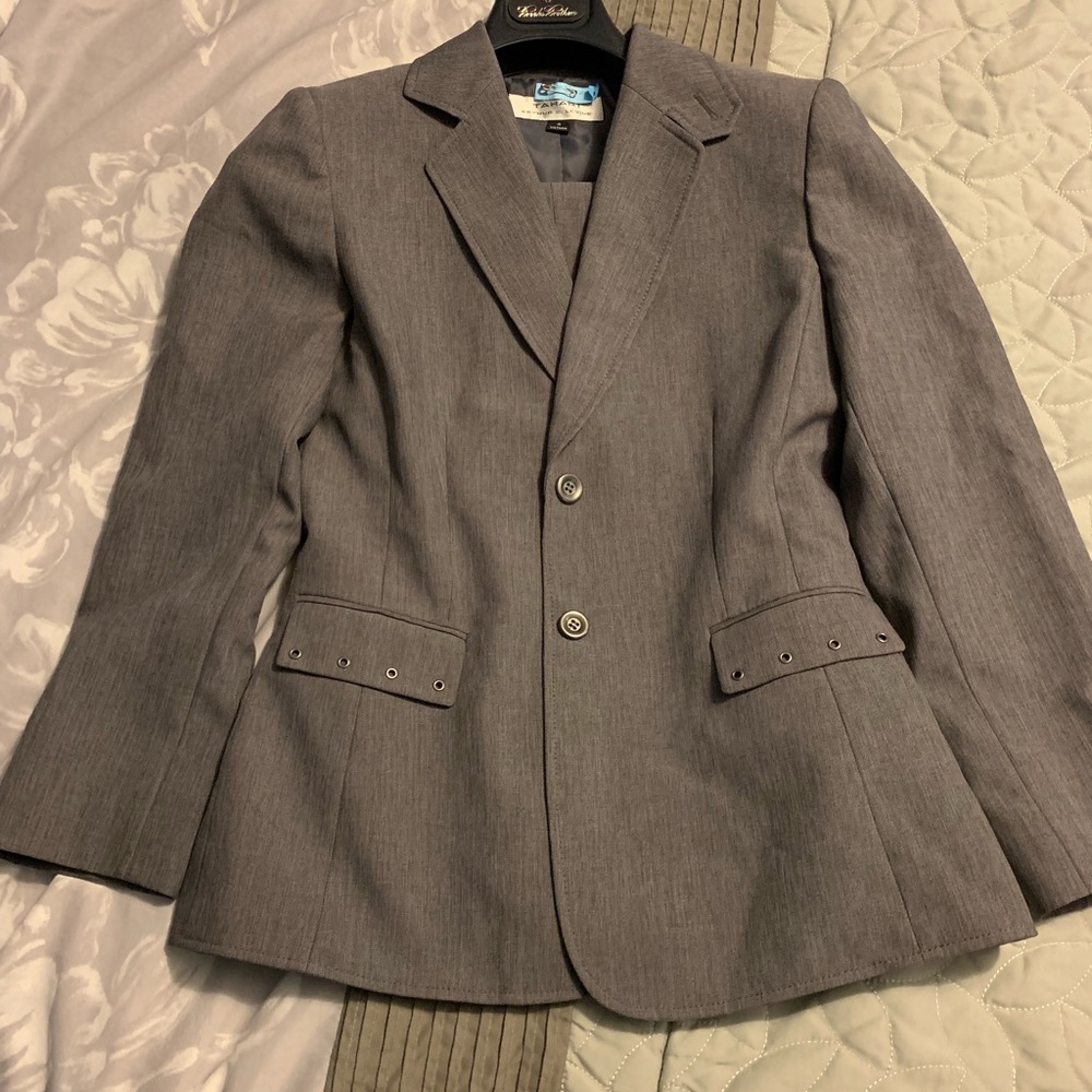 Gray suit jacket